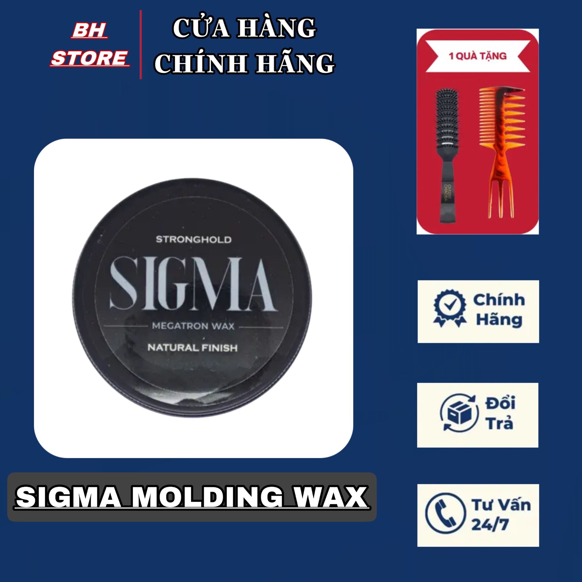 Sáp Vuốt Tóc Nam Sigma Molding Wax đem đến cho bạn một mái tóc bóng bẩy, đẹp mắt và gọn gàng mà không gây bết dính. Chất lượng sản phẩm thật sự đáng để trải nghiệm. Hãy xem ngay hình ảnh liên quan để cảm nhận sự khác biệt.