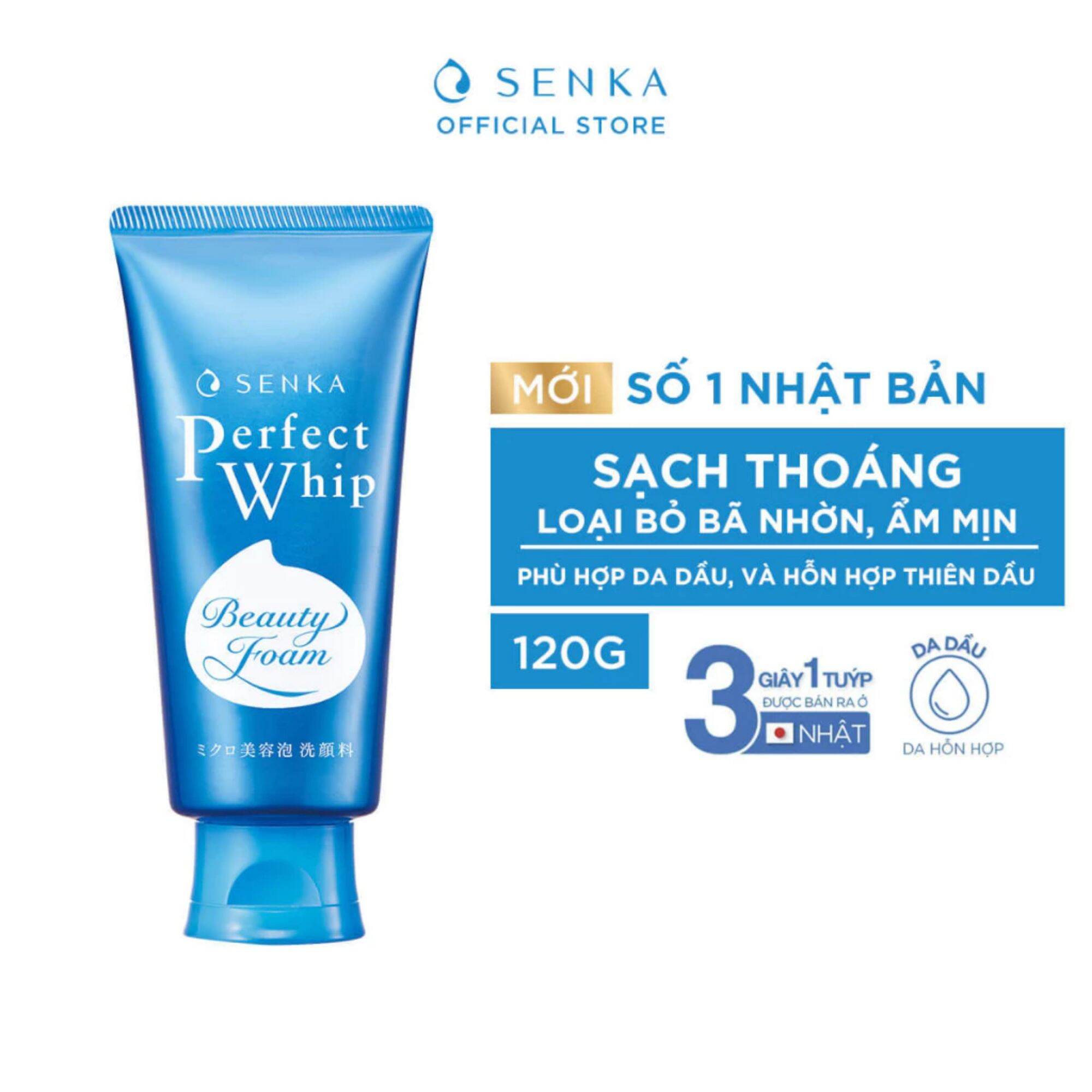 (SX Nhật Bản) Sữa rửa mặt tạo bọt Senka Perfect Whip Mới 120g-Sữa Rửa Mặt NHẬT BẢN  Senka Tạo Bọt Bổ Sung Collagen 120g Perfect Whip Collagen In Làm Sạch Bụi Bẩn, Bã Nhờn, Chống Lão Hóa, Bổ Sung Collagen, Giúp Da Căng Mọng Đàn Hồi Như Da Em Bé