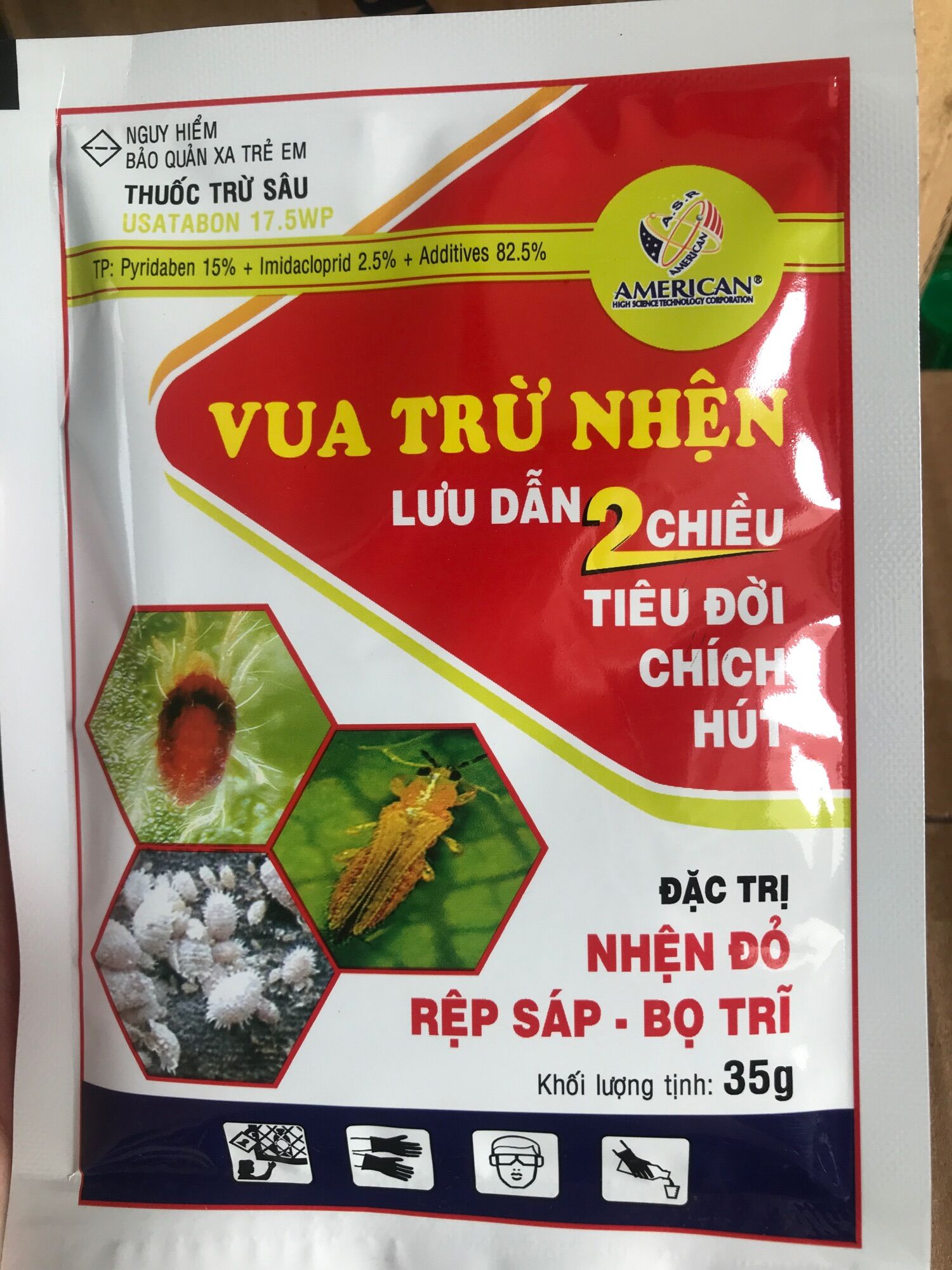 Thuốc vua trừ nhện usatabon 17.5wp 35g- cực mát, sạch bong nhện, chích hút hoa hồng, cây cảnh