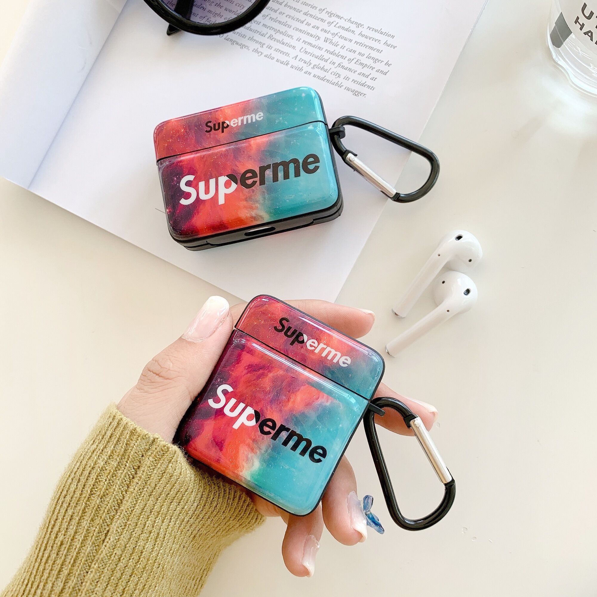 Case Airpods 1/2/pro Hình Hộp Supreme