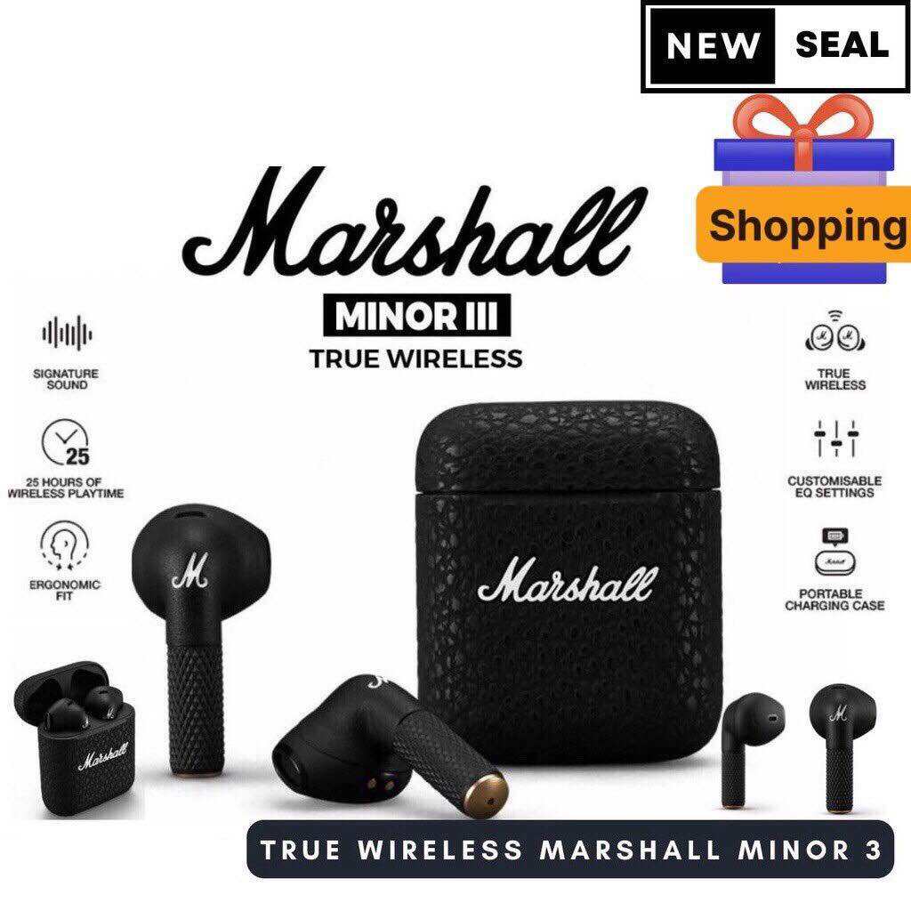 Tai Nghe Bluetooth True Wireless MARSHALL MINOR 3 _ Âm bass mạnh mẽ, Chống ồn ANC, Chuẩn âm thanh. GHÉP ĐÔI VÀ NGHE NHẠC .TỰ DO KẾT NỐI KHÔNG DÂY .