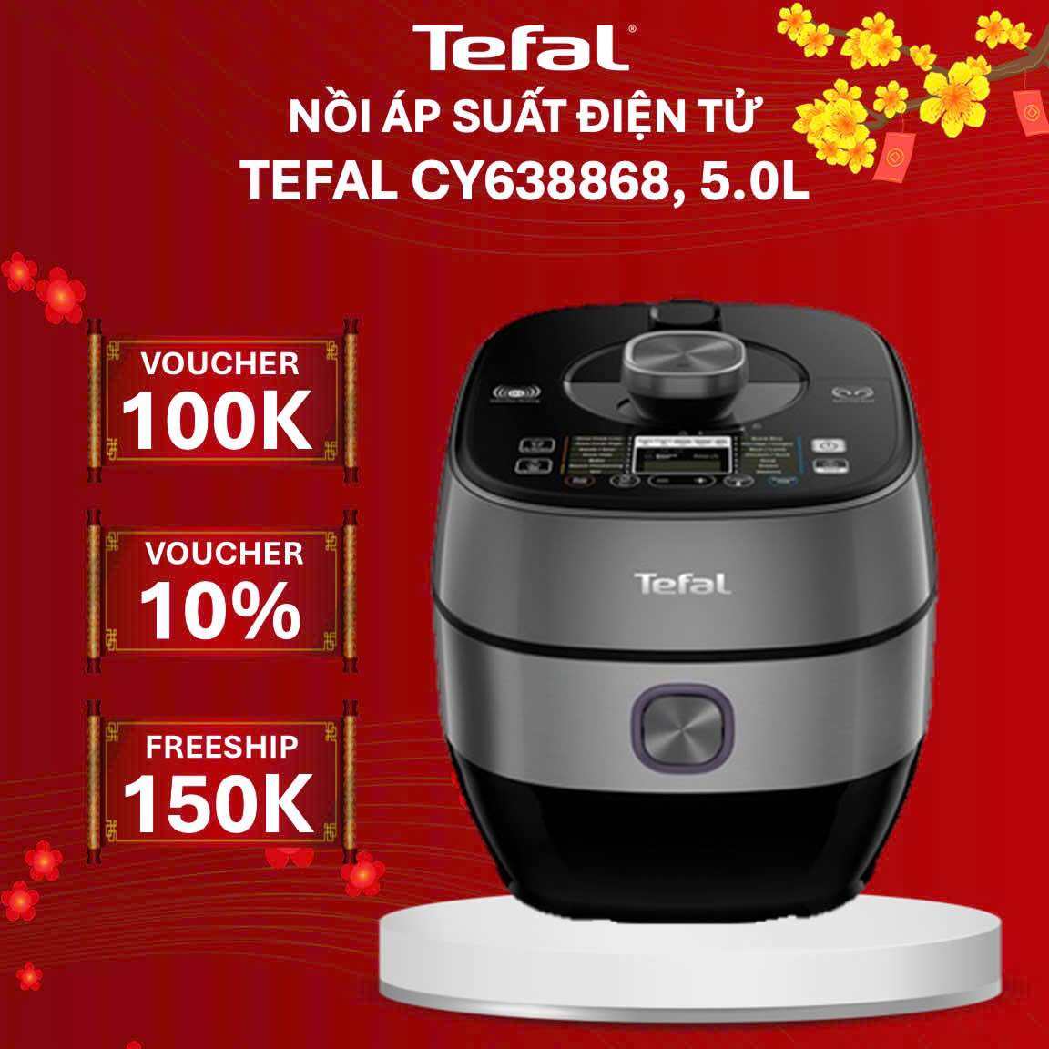 Nồi áp suất Tefal Smart Pro IH Multicooker CY638868 - 1300W 5L