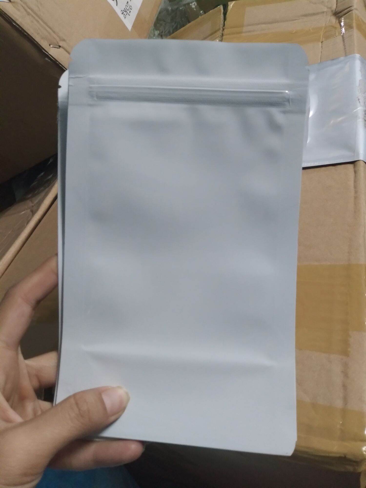 500Gr Túi Zip đáy đứng 2 mặt trắng sữa size 12x20cm loại đẹp
