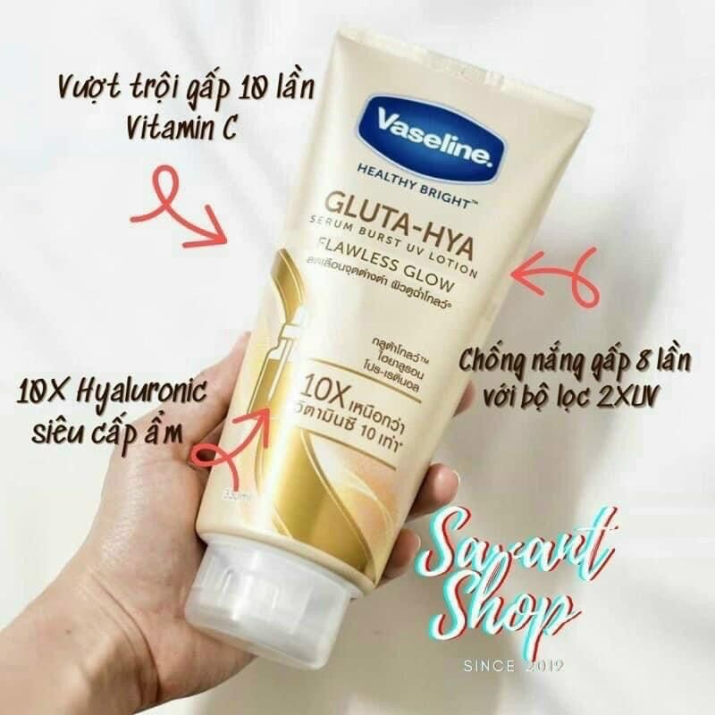 Kem dưỡng thể Vaseline Gluta-Hya 10x màu vàng ban ngày
