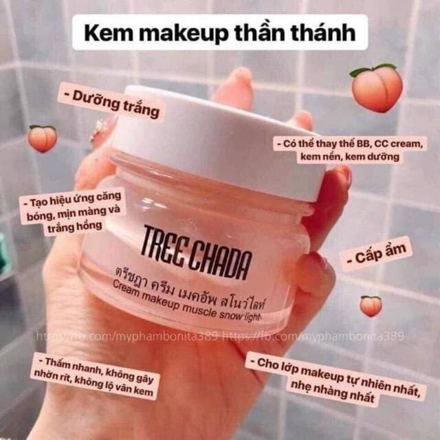 KEM CHỐNG NẮNG MAKEUP TREECHADA 50ml Chính Hãng