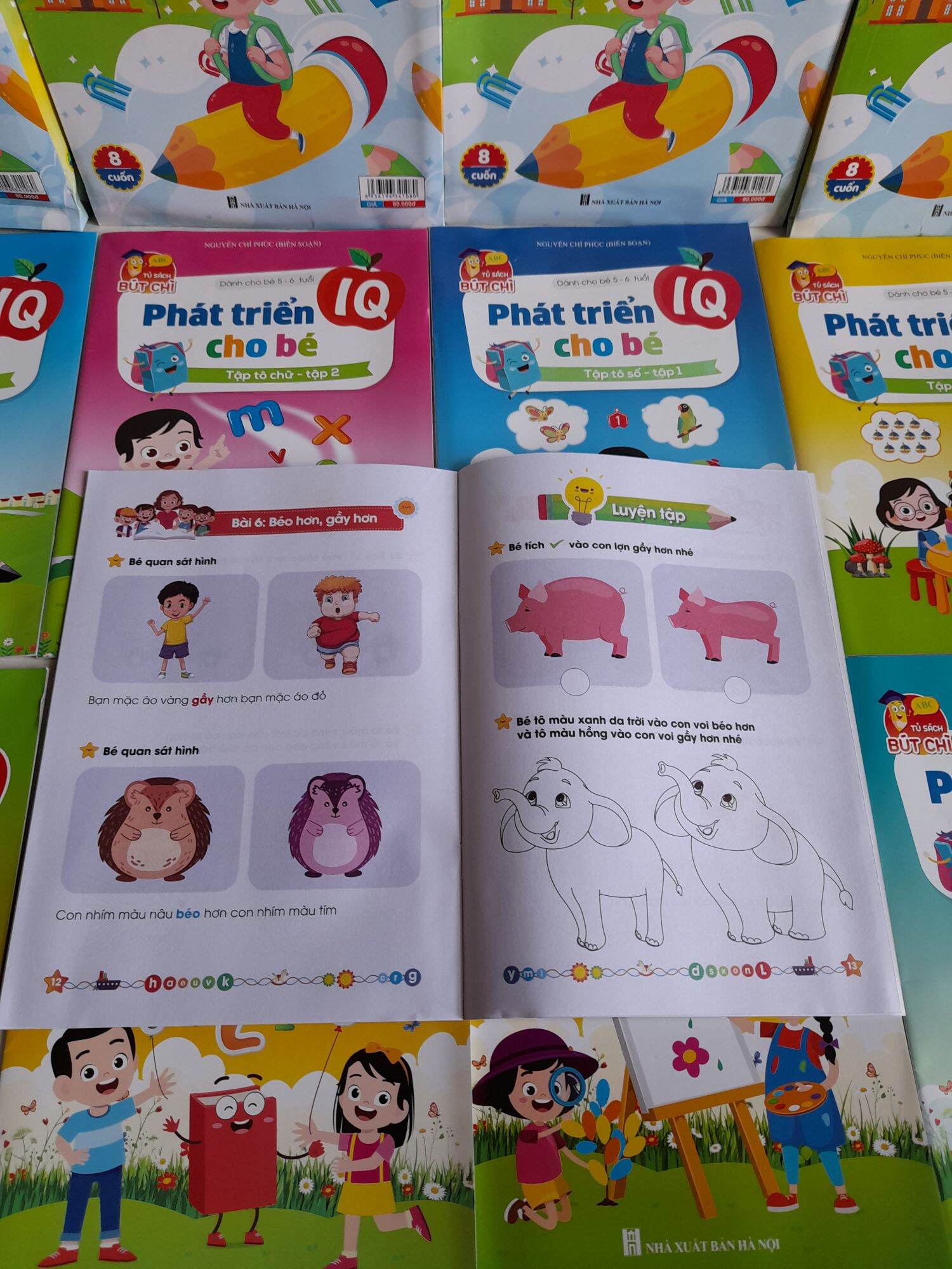[HCM] PHÁT TRIỂN IQ CHO BÉ 5-6 tuổi ( túi 8 cuốn)