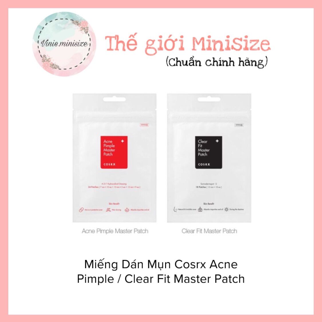 Miếng Dán Mụn Cosrx Acne Pimple / Clear Fit Master Patch | Vinie.minisize