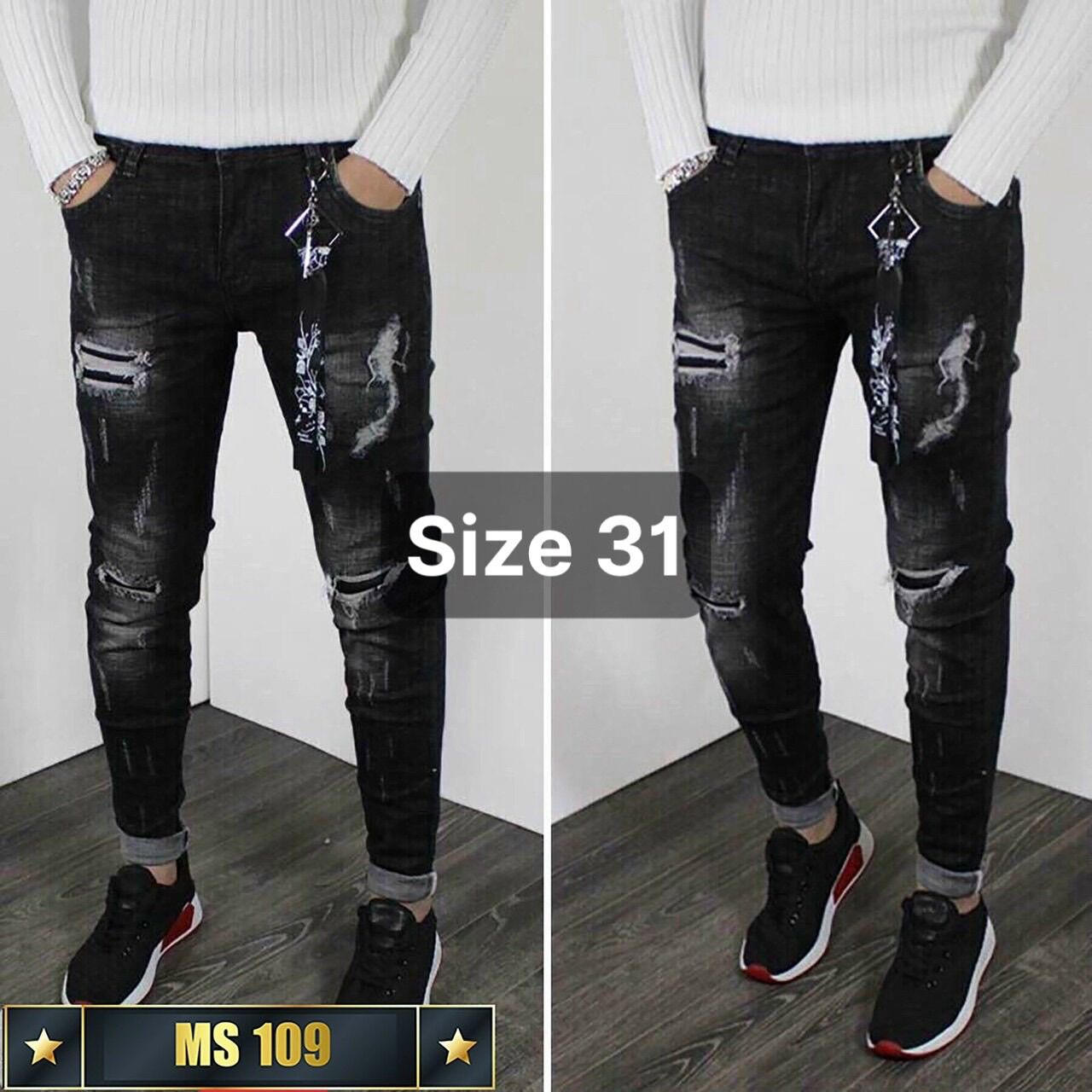 Hai quần jean nam size 31