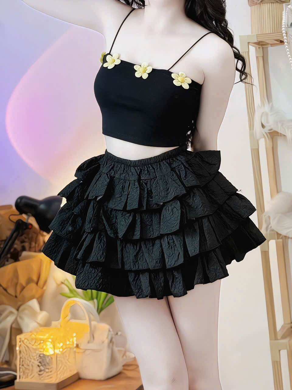 CHÂN VÁY NHIỀU TẦNG