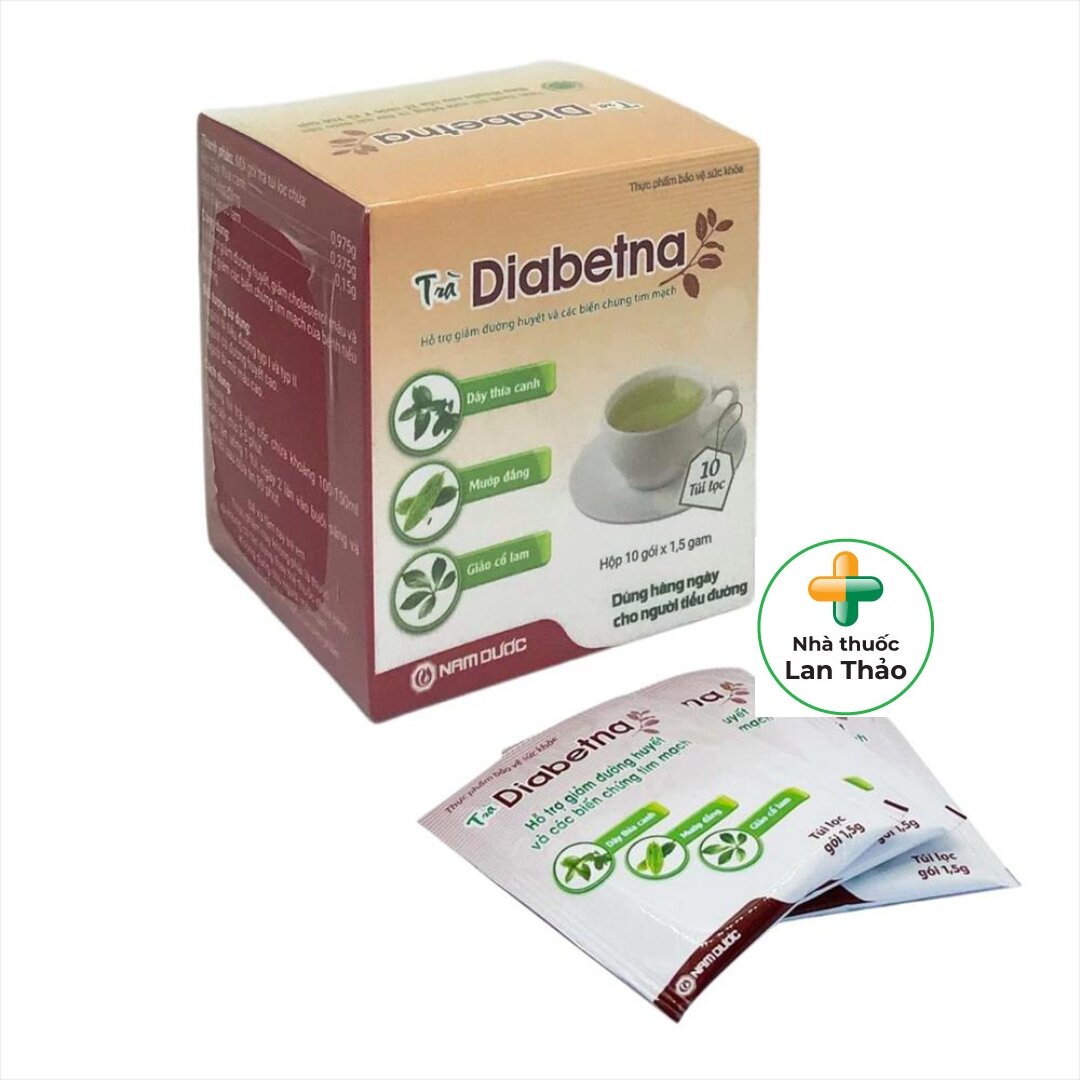 Trà diabetna dây thìa canh hộp 10 gói hỗ trợ bệnh tiểu đường