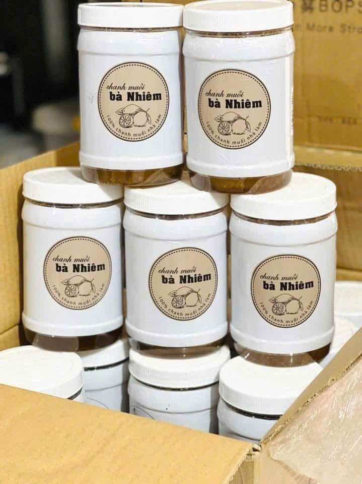 Chanh muối Bà Nhiêm hủ 1kg ( Chanh cắt sẵn gào đường tiện lợi )