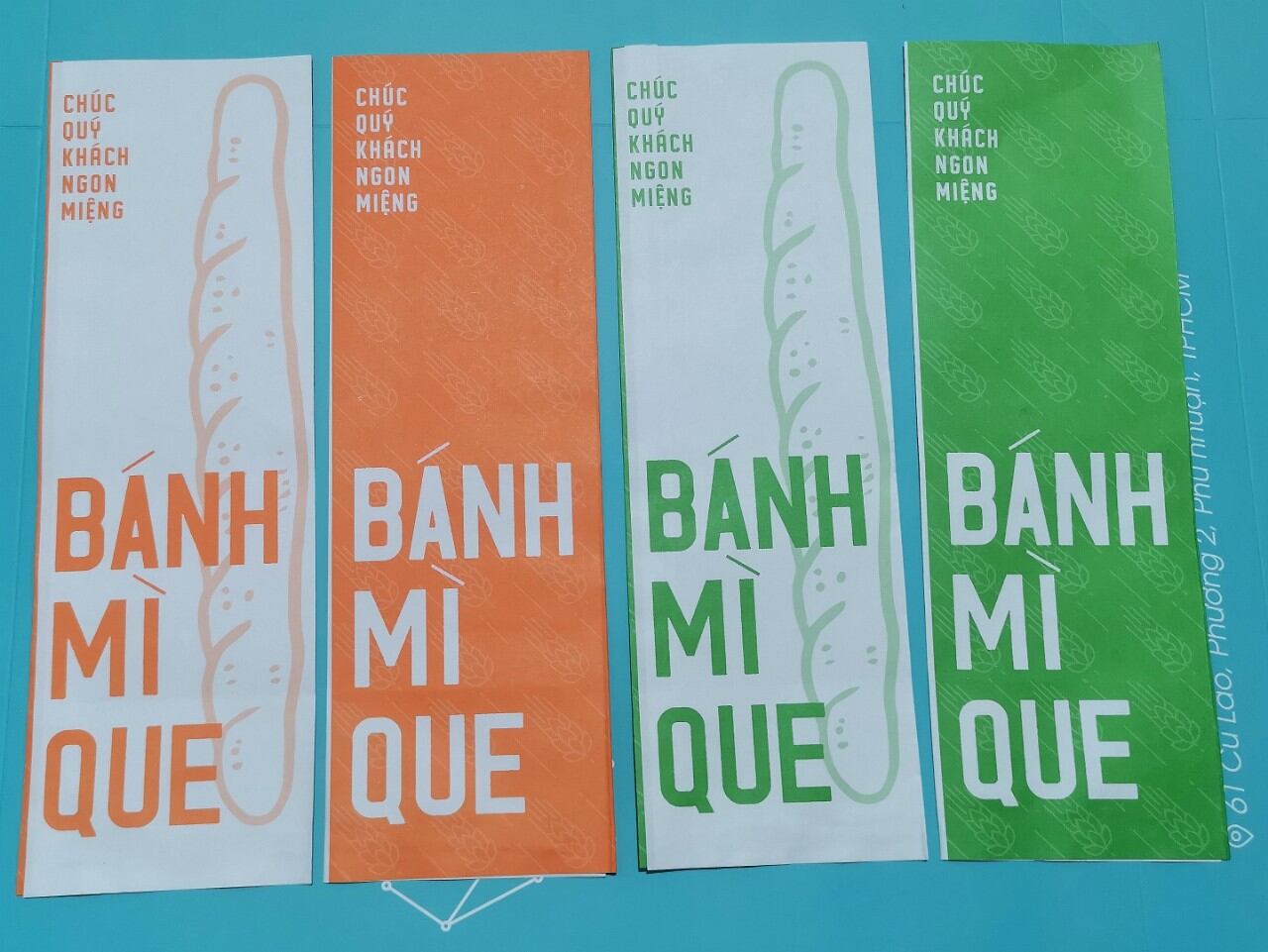 500 túi bánh mì pate xanh, túi bánh mì que, túi bánh mì