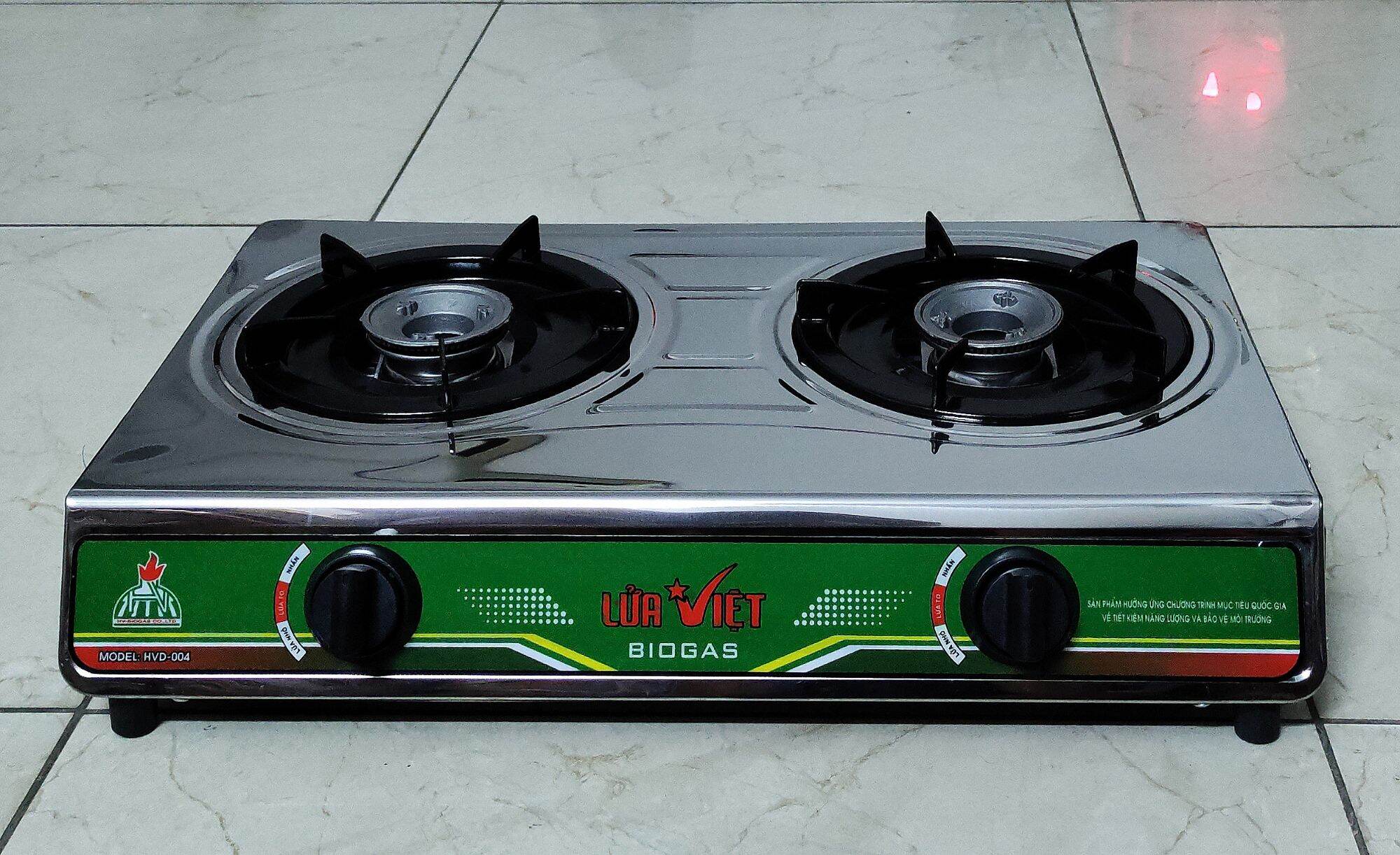 bếp biogas đôi inox lửa việt