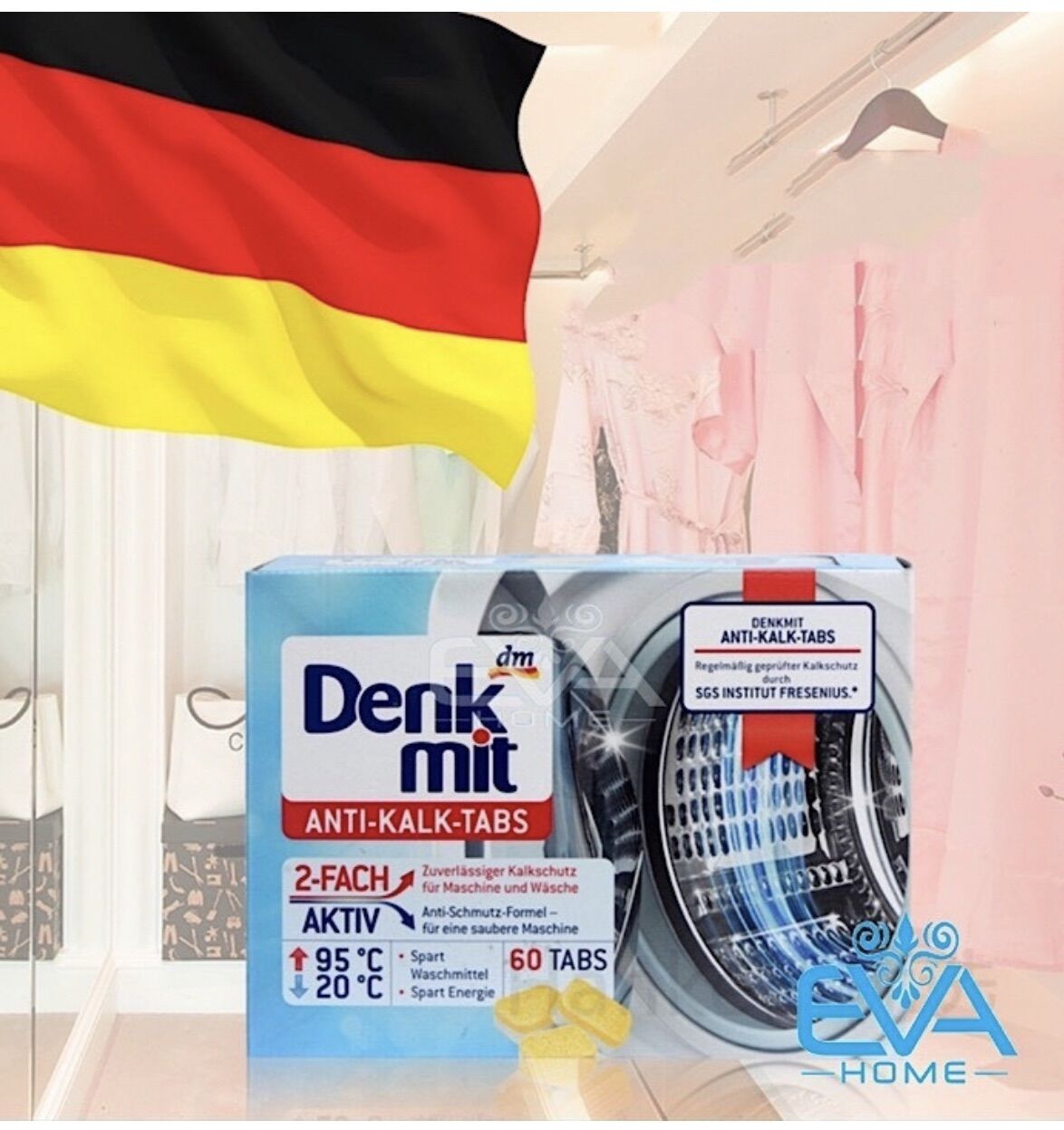 Combo 10 Viên Tẩy lồng giặt Denkmit Của Đức