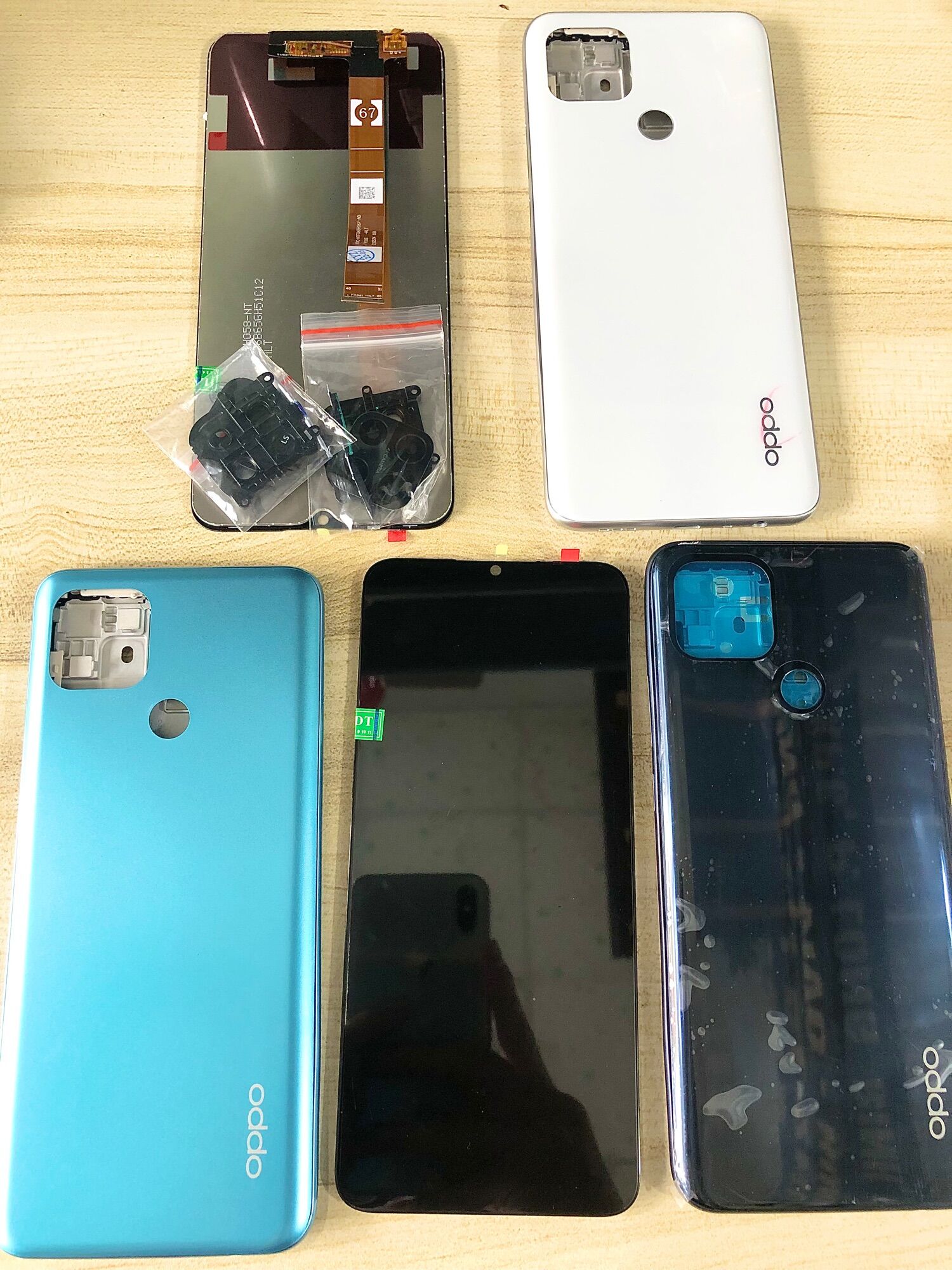 Bộ Vỏ + Sườn OPPO A15 ( kèm kính cam ) Zin Hàng Cao Cấp.