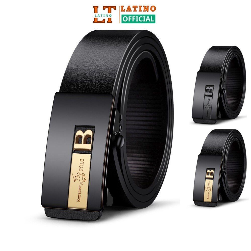 Thắt lưng nam Emrennew Polo, dây nịt nam khoá tự động dây luồn trong, nịt da nam bản nhỏ