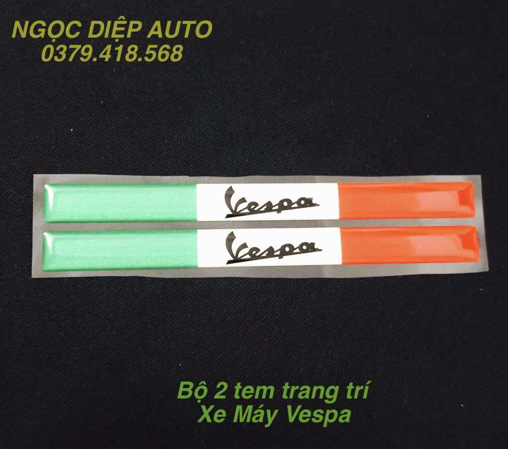 [Vespa] Bộ 2 miếng trang trí xe máy Vespa-Vinyl rất đẹp
