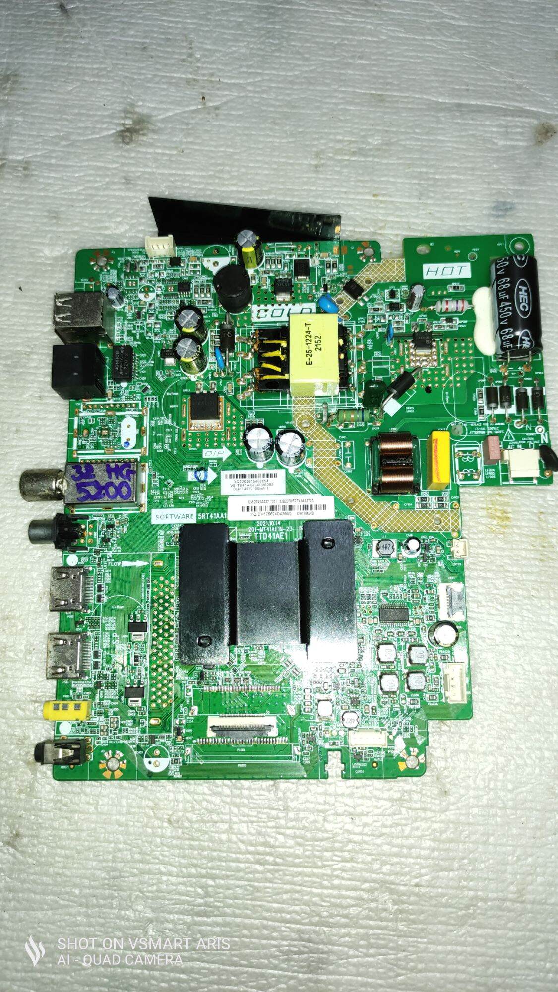 Bo mạch tivi Casper 32HG5200 cáp nhỏ