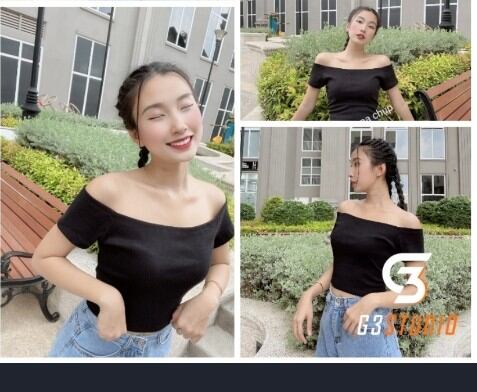 Áo Croptop Trễ Vai Nữ