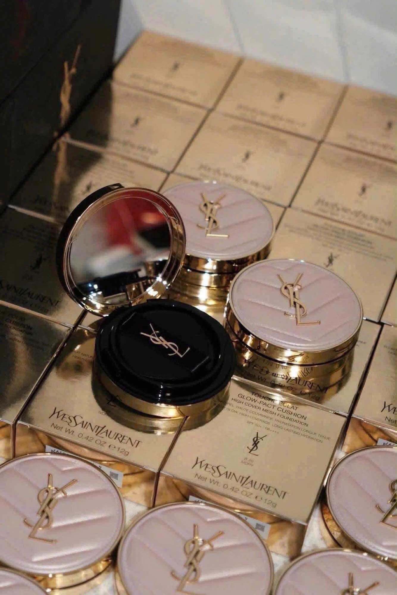 [CHÍNH HÃNG 100%] PHẤN NƯỚC CUSHION YSL GLOW PACT VỎ HỒNG