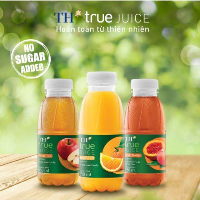 [HCM]Thùng nước ép TH true JUICE 350ml × 24 chai ( Táo tự nhiên / Táo đào / Táo gấc / Cam )