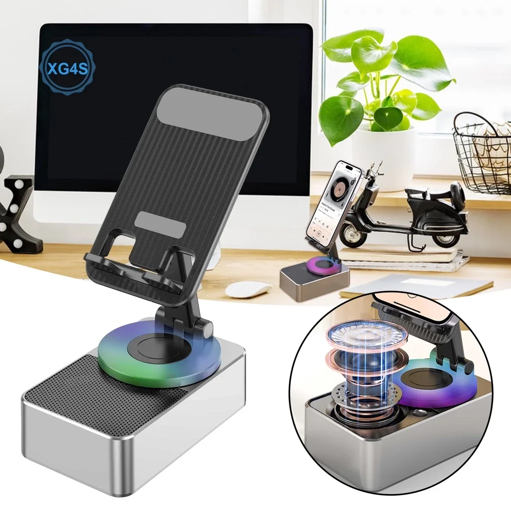 Loa Bluetooth kiêm giá đỡ điên thoại xoay 360độ