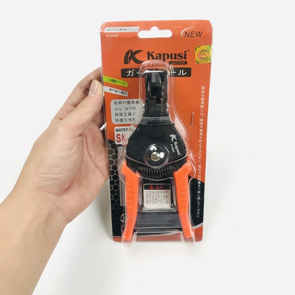 Kìm tuốt dây điện,dây cáp nội địa Nhật Kapusi