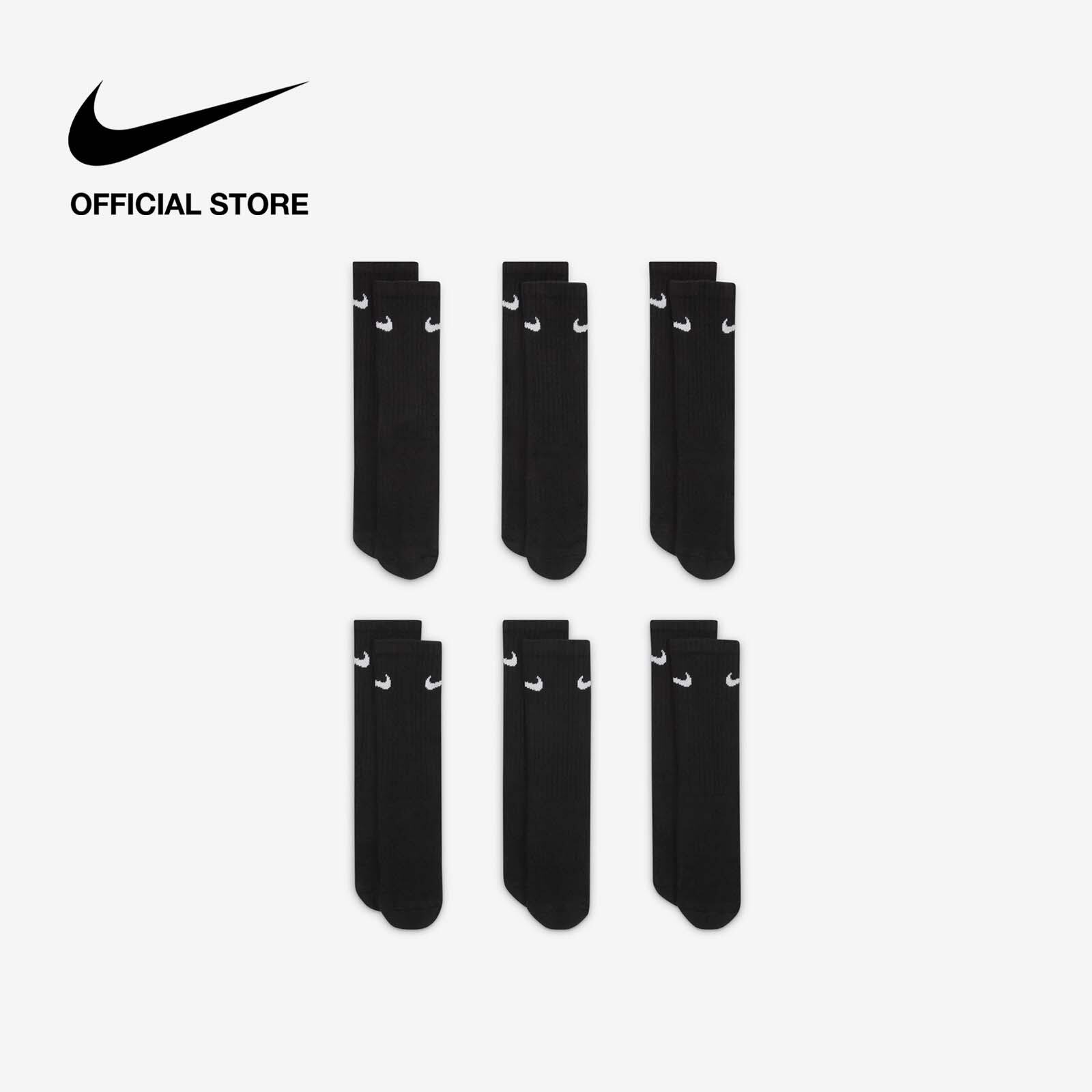 Tất Cổ Cao Nike Kids Everyday Cushioned Crew Socks (6 Pairs) - Black