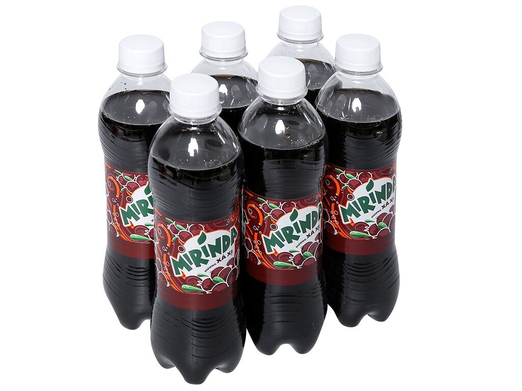 Lốc 6 chai nước ngọt mirinda xá xị 390ml