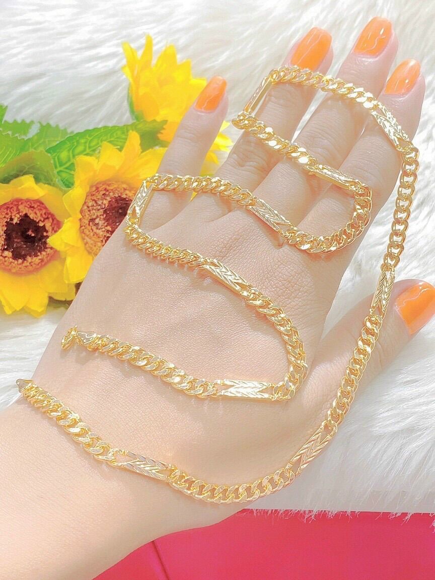 Dây chuyền nam nữ chữ N mạ vàng 18k