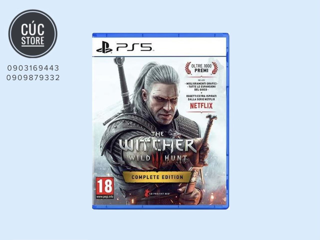 Đĩa chơi game ps4/ ps5 : the witcher 3 wild hunt complete edition