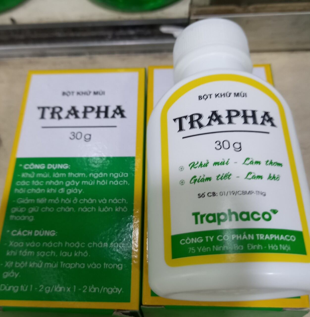 TRAPHA BỘT KHỬ MÙI HÔI GIẦY  1 LỌ