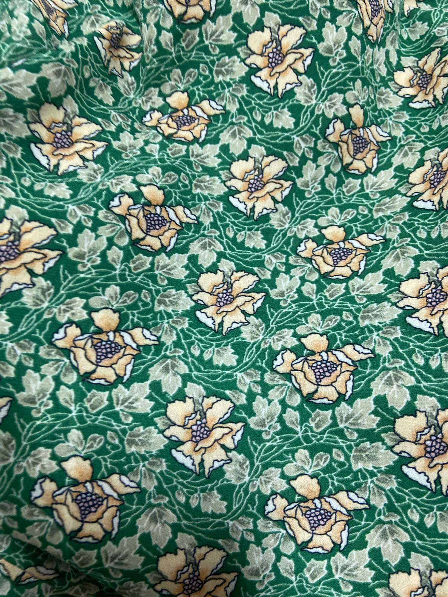 1m1 x 1m5 vải von lụa may khỏi lót lỗi in nhỏ gần biên chất mềm mát may váy áo (54)