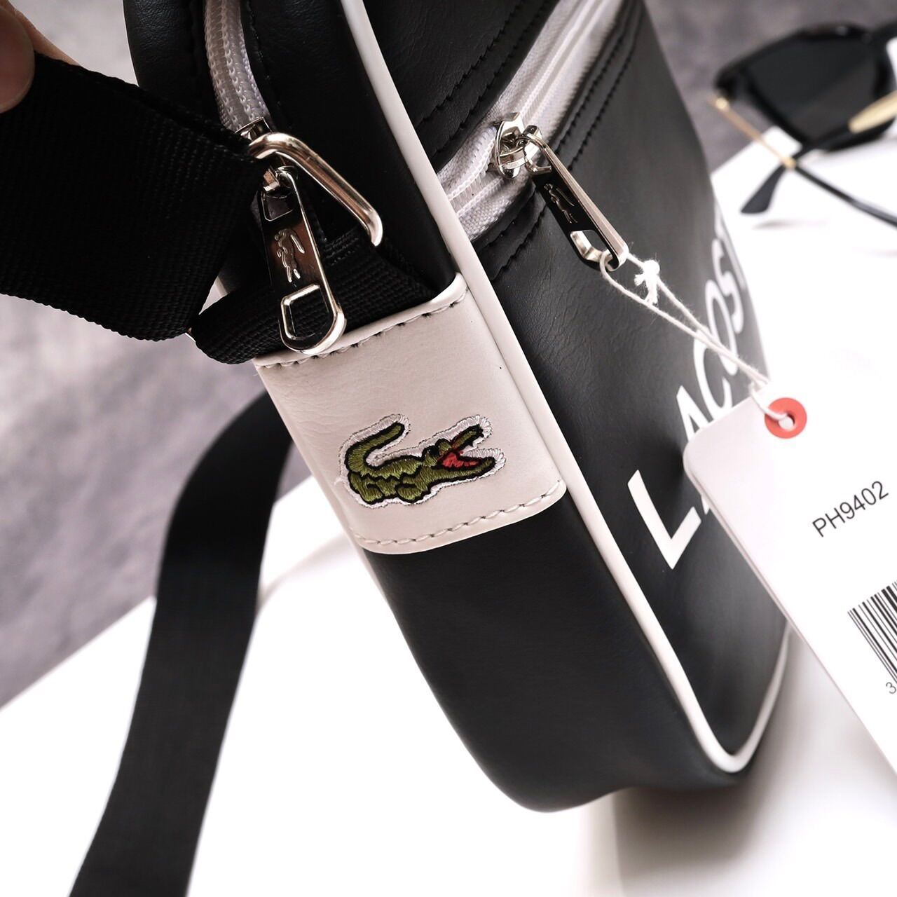 Túi da đeo chéo Cá Sấu unisex cho Nam Nữ