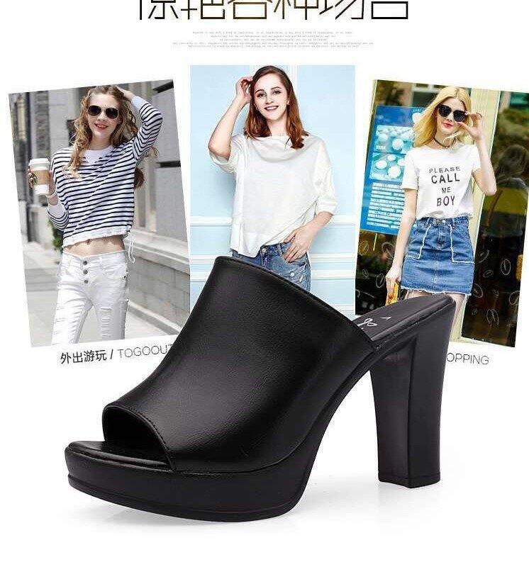 Dép cao gót bản đắp chéo