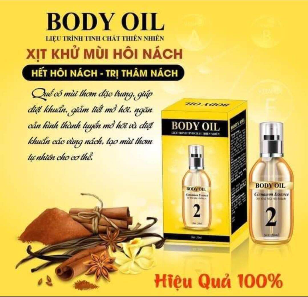 [Hcm]Xịt Khử Mùi Hôi Nách Body Oil