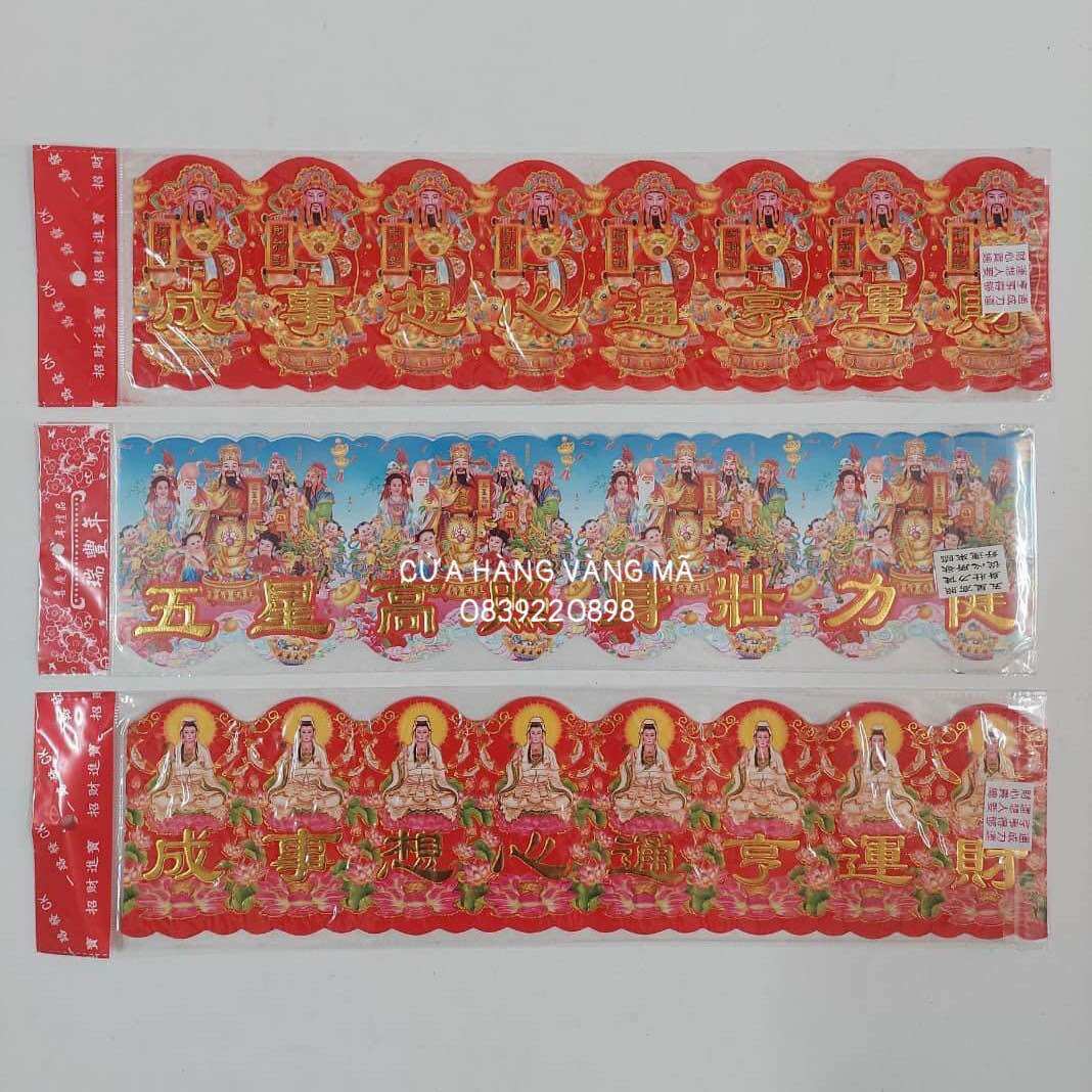 Giấy dán bàn thờ/ thần tài/ quan âm/ chư thiên tiên/ giấy đẹp