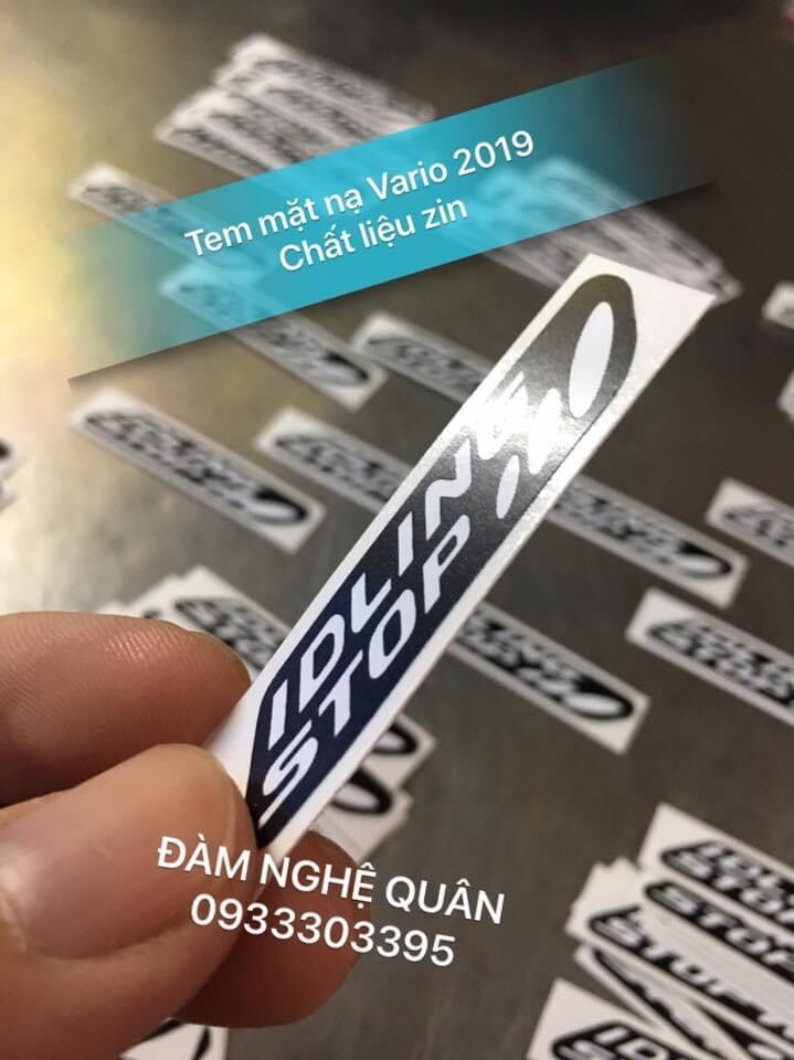 Tem mặt nạ idling stop vario 2019 chất liệu zin mới