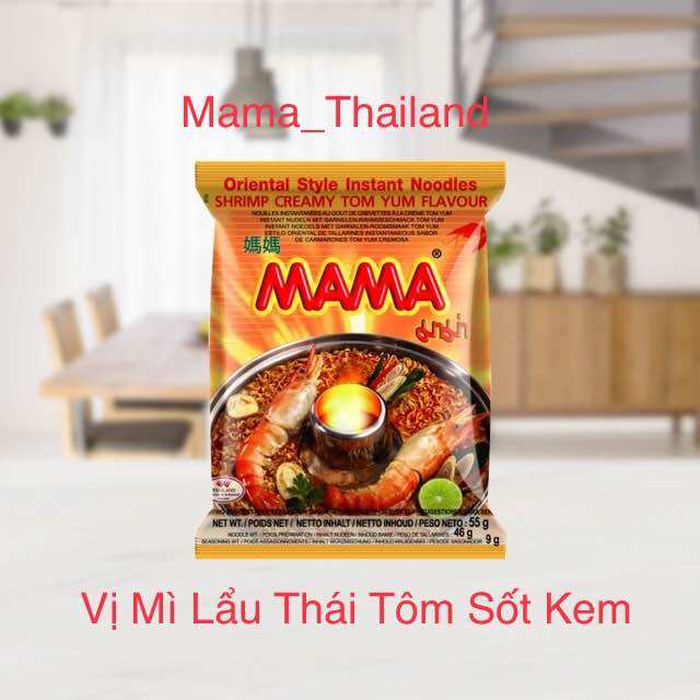Thùng 30 gói-mì thái mama sốt kem hương tomyum 55g
