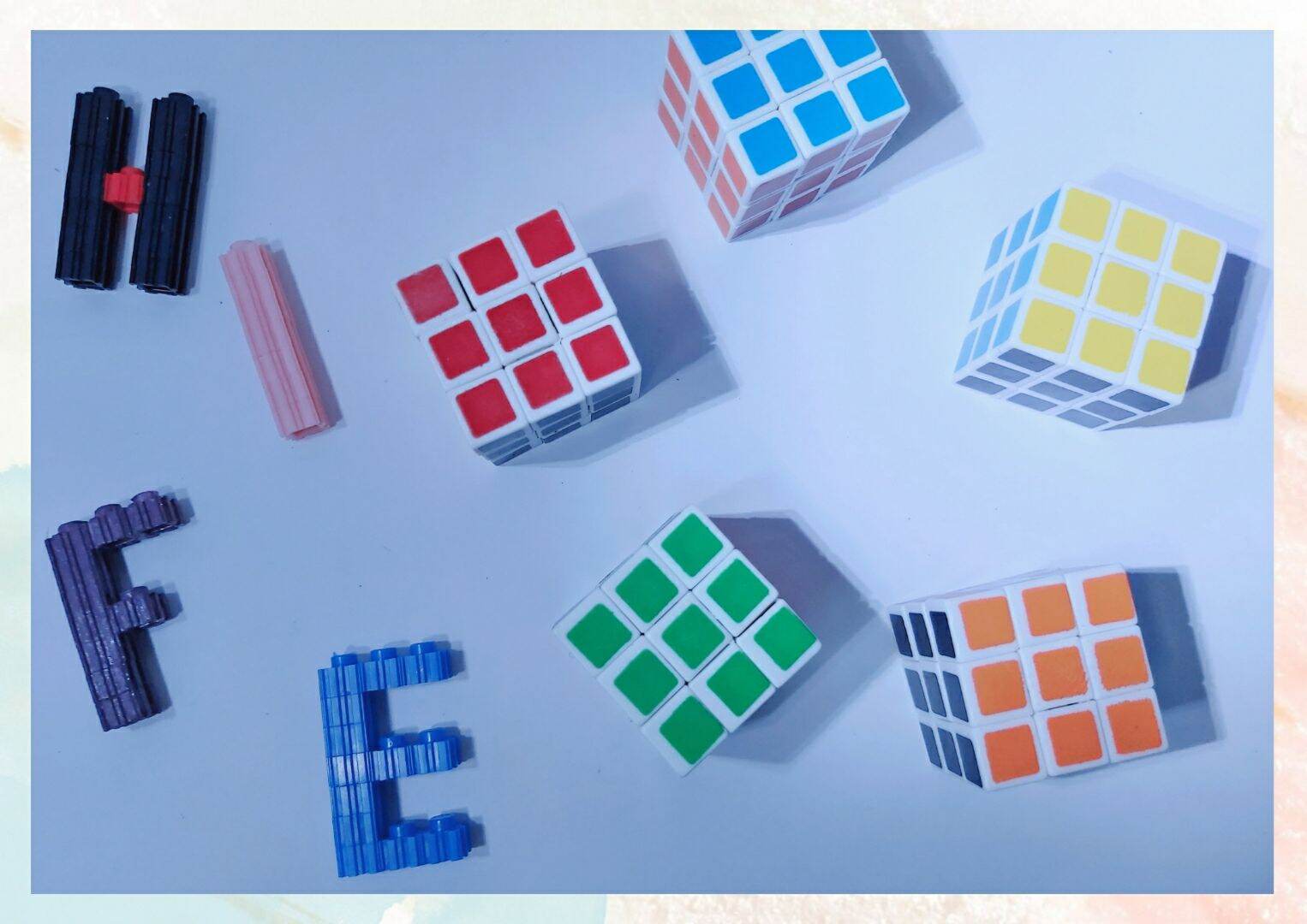 Đồ chơi Rubik 3*3 viền trắng Hife - Đồ chơi Rubik cho trẻ em - Rubik's cube mini T09