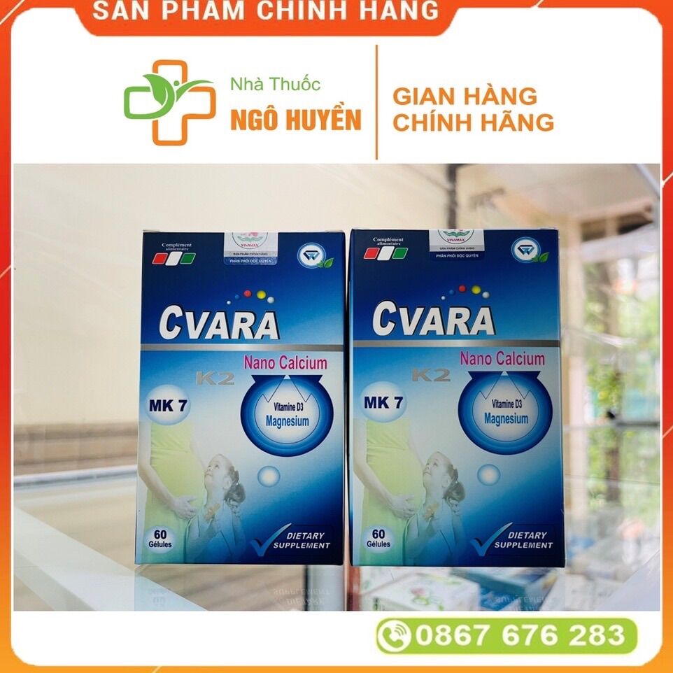 Canxi Cvara hộp 60 viên ⚡nhập khẩu Pháp⚡