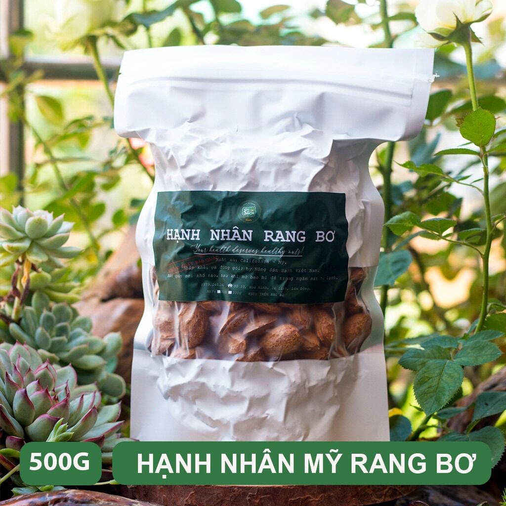 Hạt Hạnh Nhân Rang Bơ 100% Nhập Khẩu Mỹ 500g