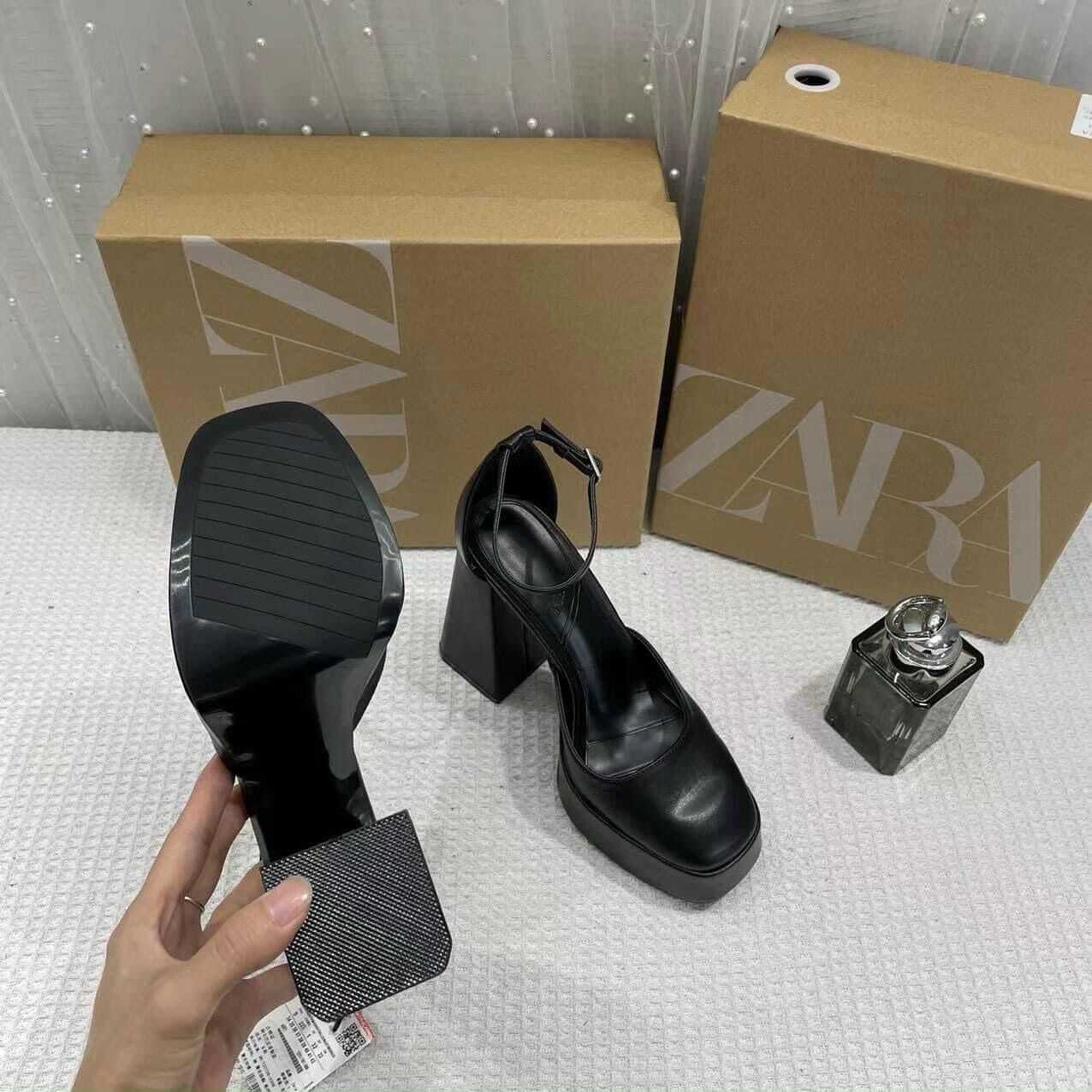 [Hàng sẵn] Giày cao gót Zara cao 12cm full box ( màu trắng)