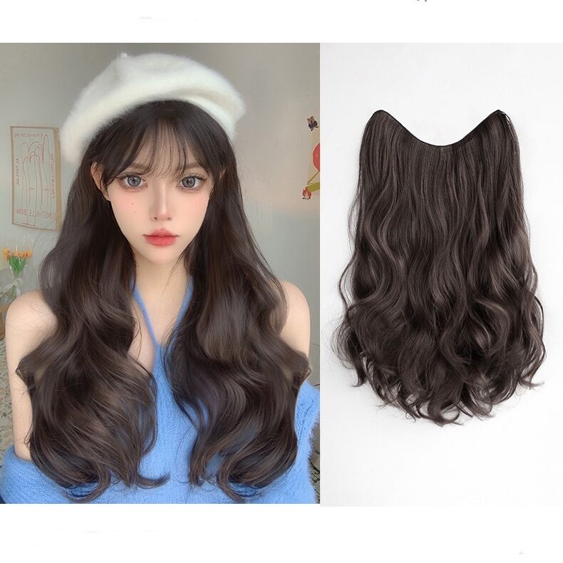 [ HÌNH THẬT ] - TÓC GIẢ KẸP CHỮ U 3/4 XOĂN U001