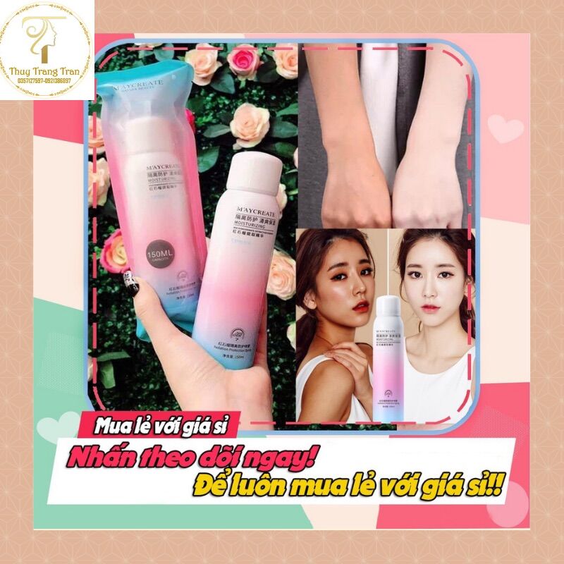 Xịt Chống Nắng trắng da MayCreata 150ml loại tốt