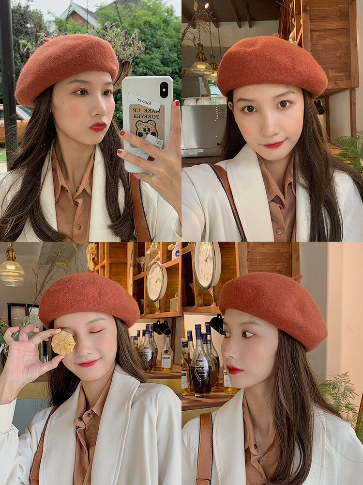 Mũ Len Pha Trộn Thông Thường Dành Cho Nữ Mũ Đại Bàng Phong Cách Anh Quốc Đa Năng Thích Hợp Cho Các Bữa Tiệc Mua Sắm Và Sinh Nhật