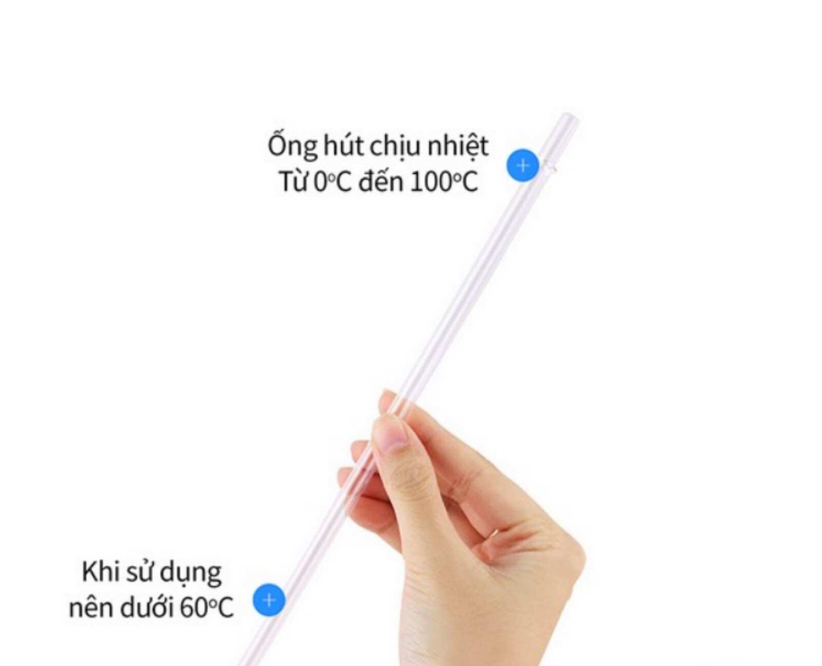 Combo 5 cây ống hút nhựa LocknLock HAP507STW [ 23cm ] [ chịu nhiệt tốt - chất liệu nhựa an toàn - tái sử dụng - thân thiện với môi trường ]