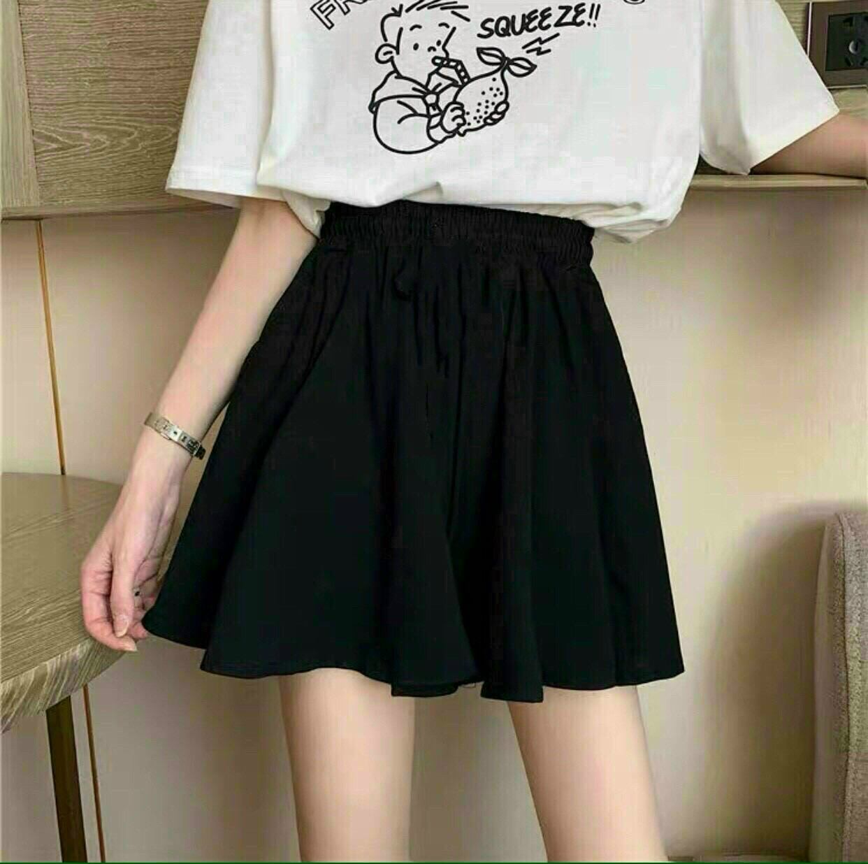 quần giả váy voan tiểu thư