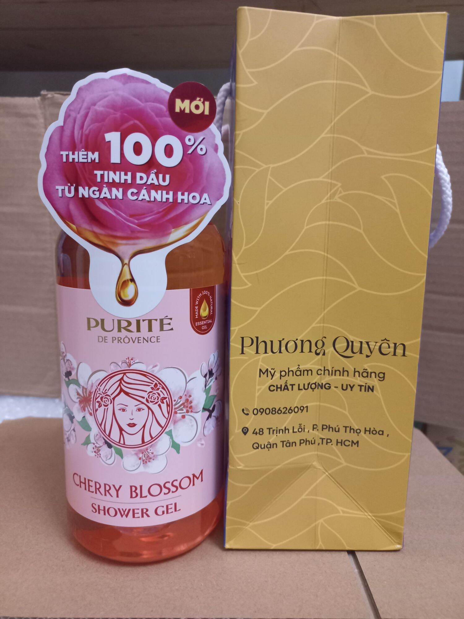 [HCM]Sữa tắm Purite By Provence Cherry Blossom 850ml