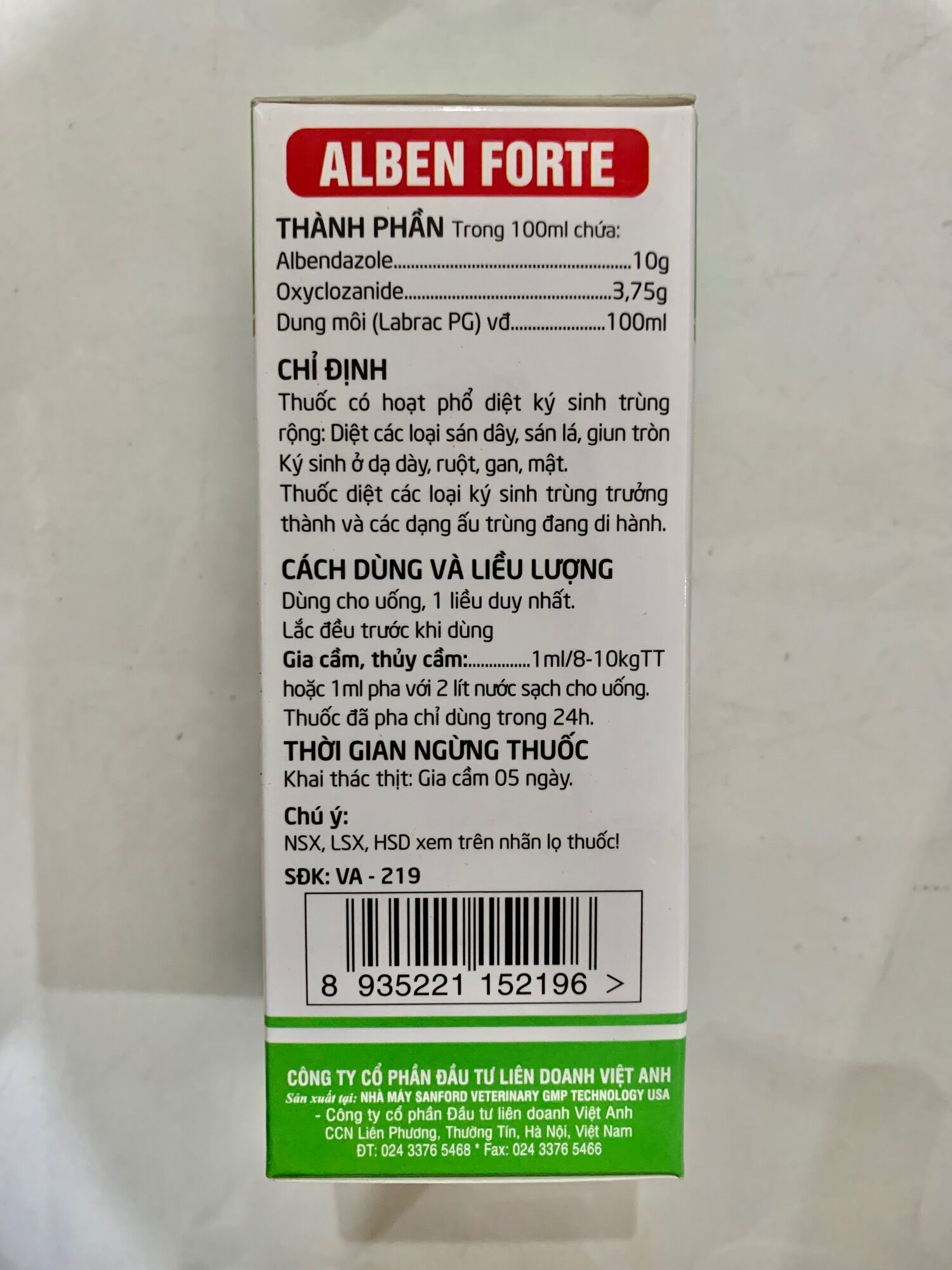 Thuốc xổ lãi gà đá 100ml chuyên dùng cho gà vịt.